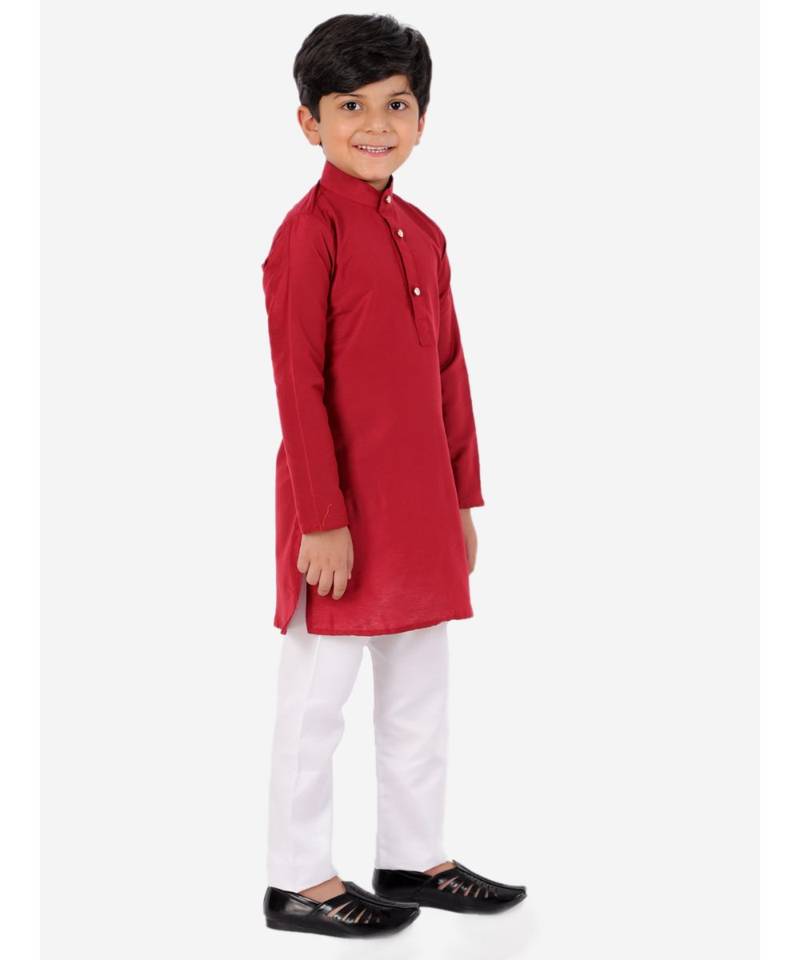 Maroon Elegant Kurta Pajama