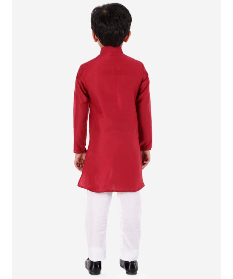 Maroon Elegant Kurta Pajama