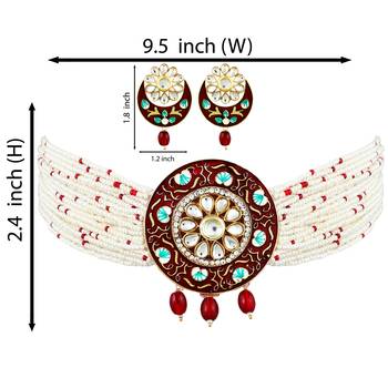 Red pearl chokers 4