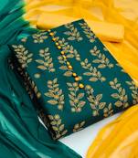 Blue printed cotton salwar