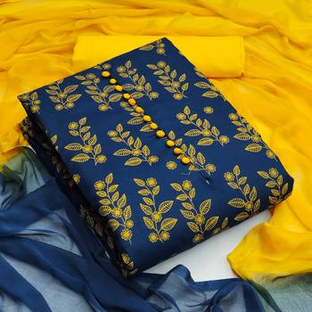 Blue printed cotton salwar 1