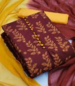 Maroon printed cotton salwar
