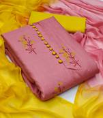 Pink embroidered cotton salwar