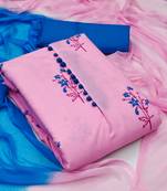 Pink embroidered cotton salwar