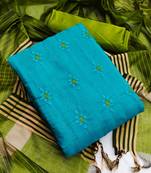 Green embroidered chanderi salwar