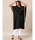 Black Dola Silk stitched   Kaaftan