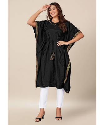 Black Dola Silk stitched   Kaaftan 2
