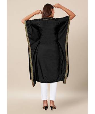 Black Dola Silk stitched   Kaaftan 5