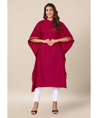 Maroon Dola Silk stitched   Kaaftan 1