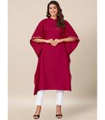 Maroon Dola Silk stitched   Kaaftan
