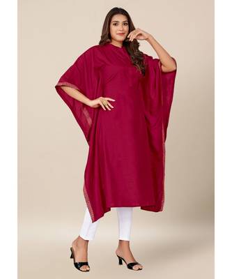 Maroon Dola Silk stitched   Kaaftan 3