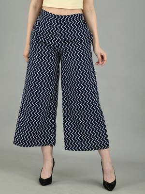 Blue Striped Palazzo Pants 1