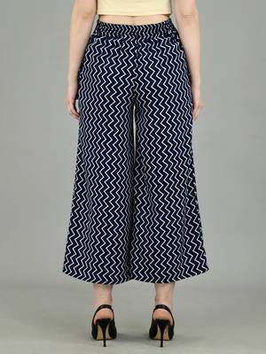 Blue Striped Palazzo Pants 2