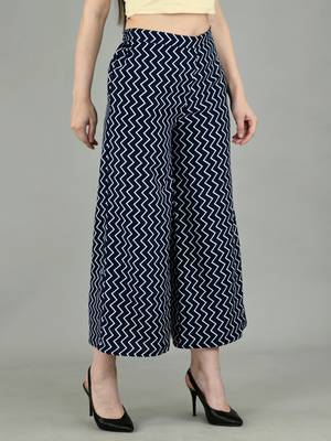 Blue Striped Palazzo Pants 3