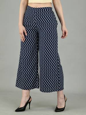Blue Striped Palazzo Pants 4