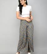 Grey Polka Dot Printed Palazzo