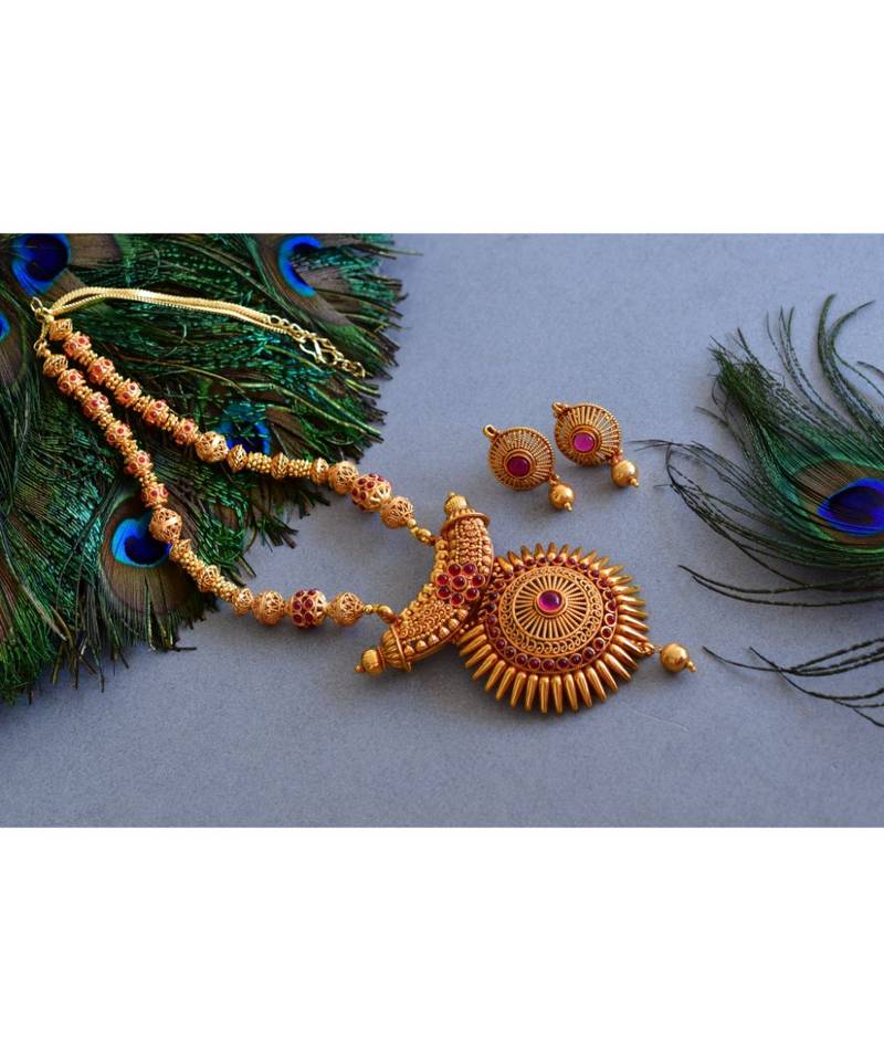 Beautiful Handmade Designer Kemp Necklace Set dj03790