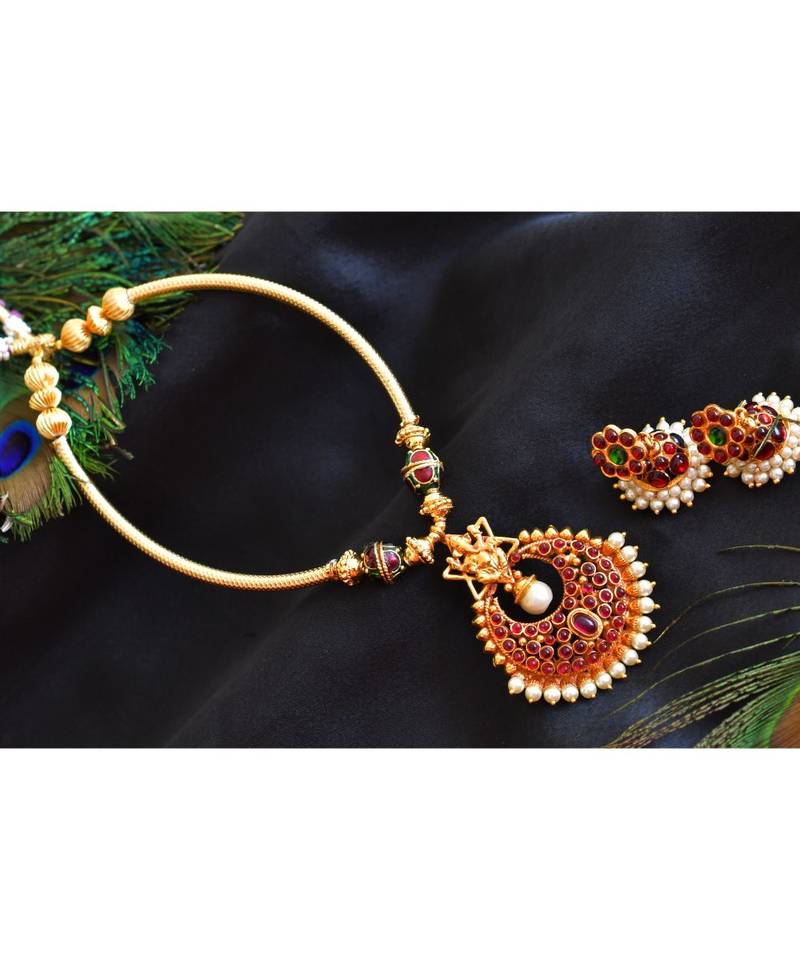 Beautiful Handmade Kemp Ganesha Necklace dj04004