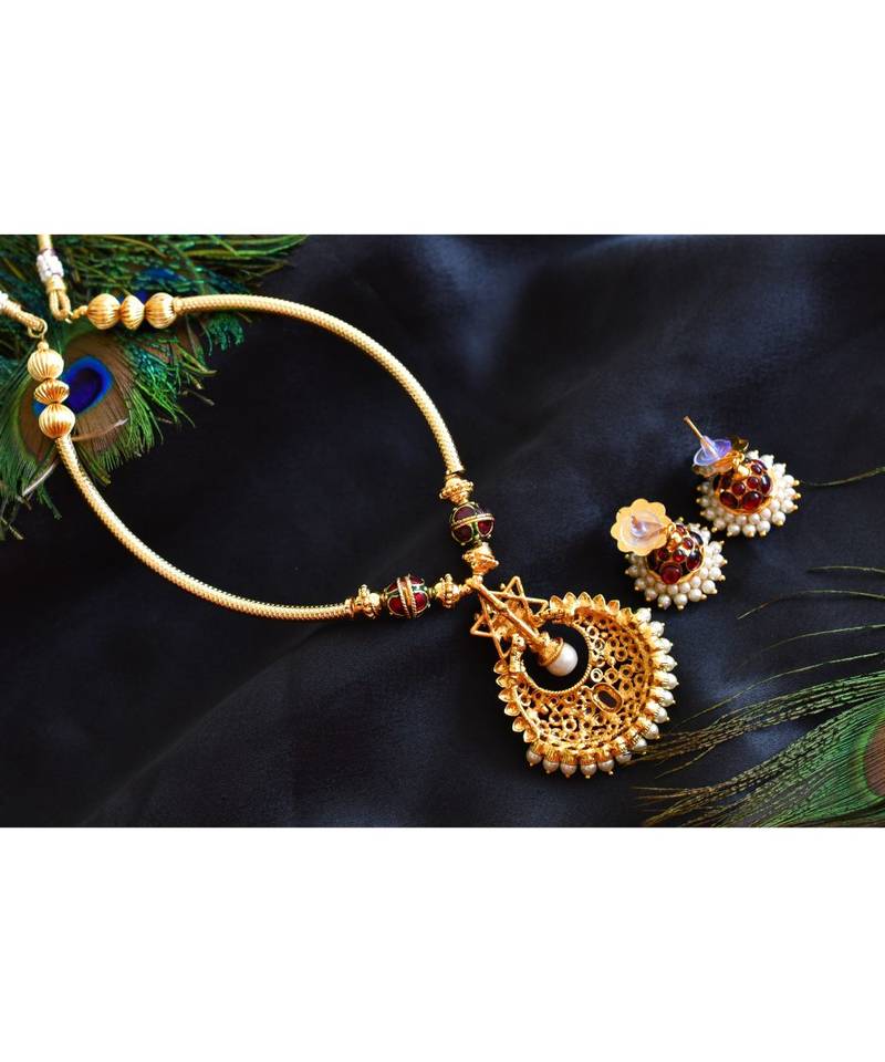 Beautiful Handmade Kemp Ganesha Necklace dj04004