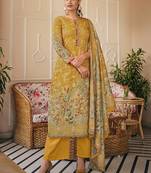 Yellow digital print pure cotton salwar
