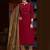 Maroon embroidered pure crepe salwar