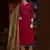 Maroon embroidered pure crepe salwar
