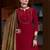 Maroon embroidered pure crepe salwar