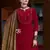Maroon embroidered pure crepe salwar