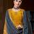 Yellow embroidered pure crepe salwar