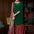 Green embroidered pure crepe salwar