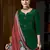 Green embroidered pure crepe salwar
