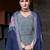 Grey embroidered pure crepe salwar