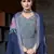 Grey embroidered pure crepe salwar
