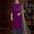 Purple embroidered pure crepe salwar