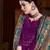 Purple embroidered pure crepe salwar
