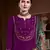 Purple embroidered pure crepe salwar