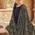 Navy blue embroidered georgette salwar
