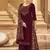 Maroon embroidered georgette salwar