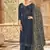 Grey embroidered georgette salwar
