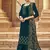 Teal embroidered georgette salwar
