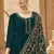 Teal embroidered georgette salwar