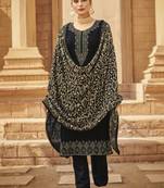 Black embroidered georgette salwar