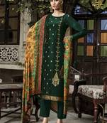 Green jacquard jacquard salwar