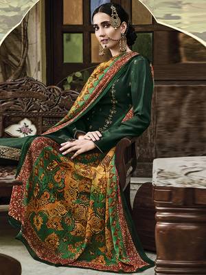 Green jacquard jacquard salwar 2