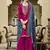 Magenta jacquard jacquard salwar