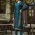 Teal jacquard jacquard salwar