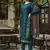 Teal jacquard jacquard salwar