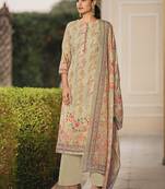 Beige digital print pure cotton salwar