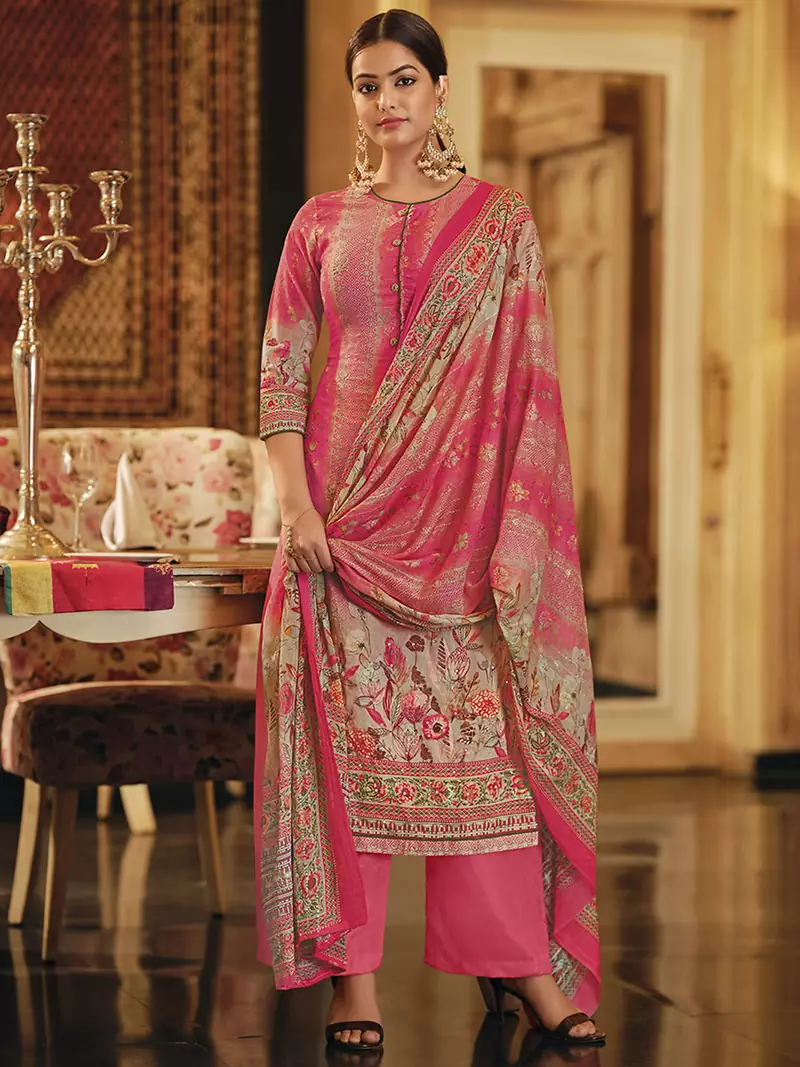 Pink digital print pure cotton salwar