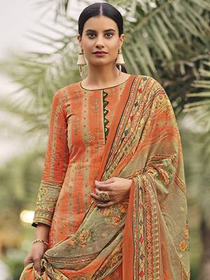 Orange digital print pure cotton salwar 3
